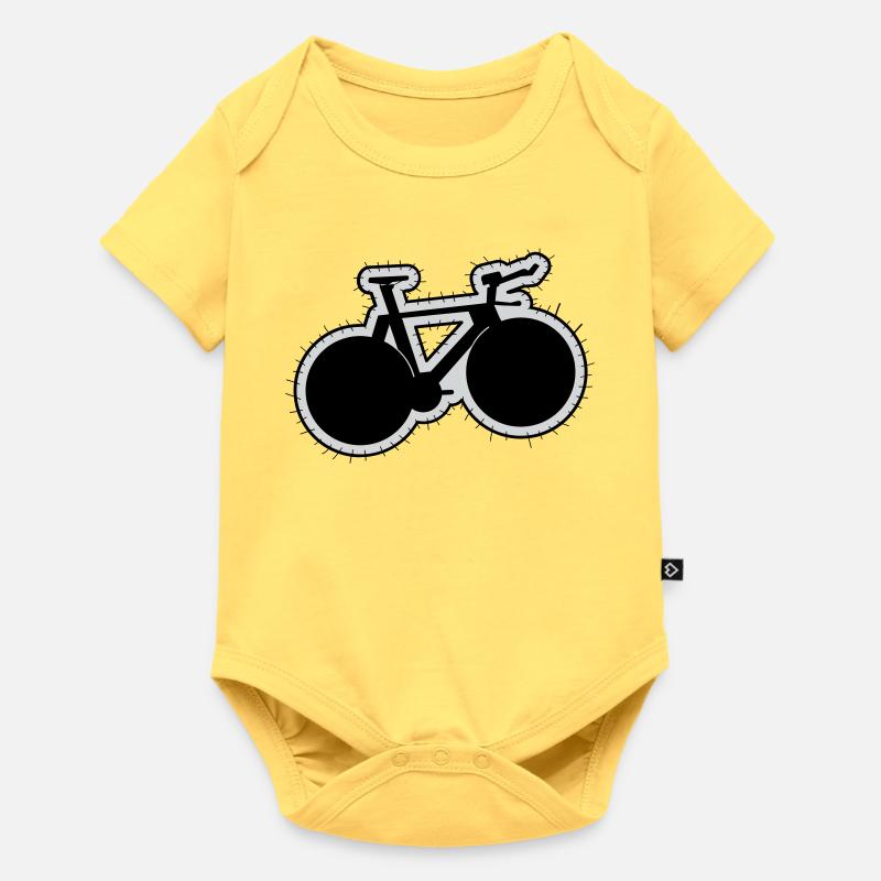 Patch VÉLO DE PISTE - Body à manches courtes Premium Bébé - jaune pastel