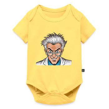 Mad Scientist Cartoon - Baby Premium short-sleeve bodysuit - sky yellow - Front