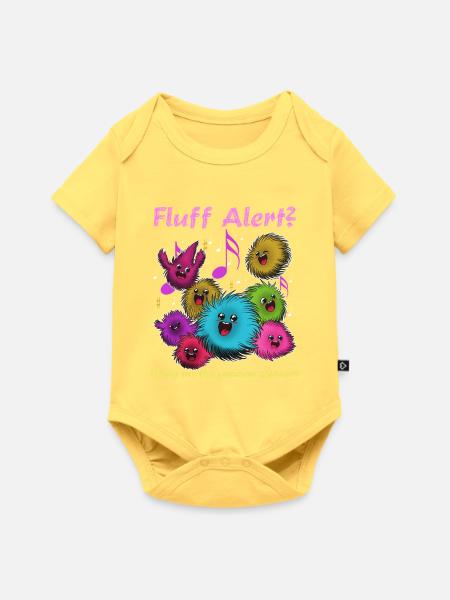 Fluffige Flusen Tanzparty - Baby Premium Kurzarmbody - Pastellgelb