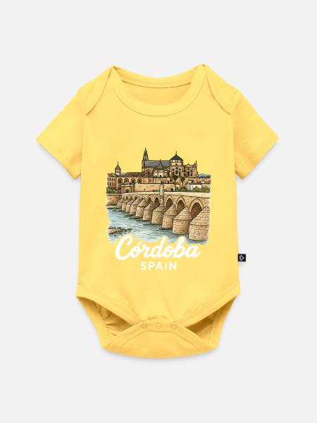 Cordoba Spanien - Baby Premium Kurzarmbody - Pastellgelb
