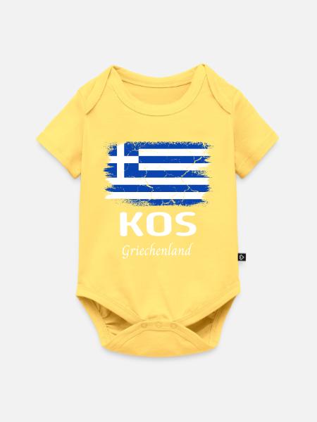 Kos - Baby Premium Kurzarmbody - Pastellgelb