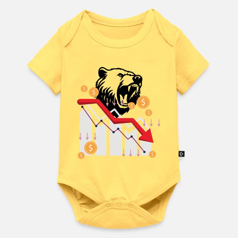 Marché - Body à manches courtes Premium Bébé - jaune pastel