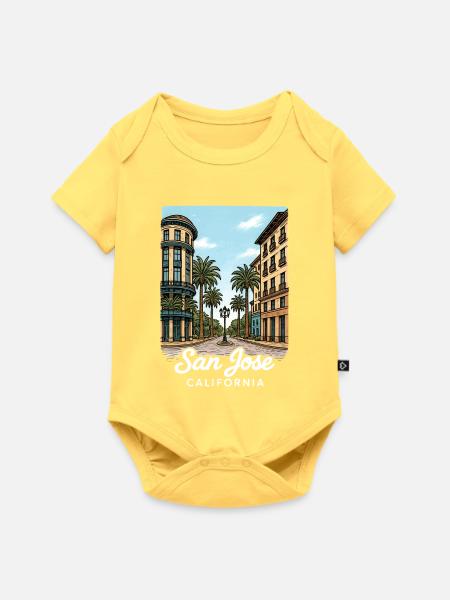 San Jose Kalifornien - Baby Premium Kurzarmbody - Pastellgelb