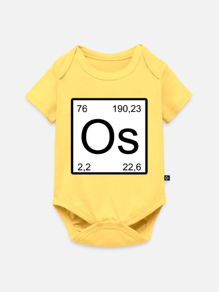 Osmium Symbol im Periodensystem Stil - Baby Premium Kurzarmbody - Pastellgelb
