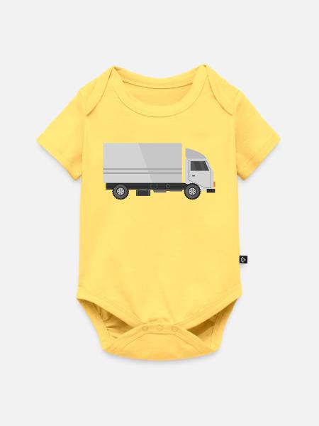 Lieferauto - Baby Premium Kurzarmbody - Pastellgelb