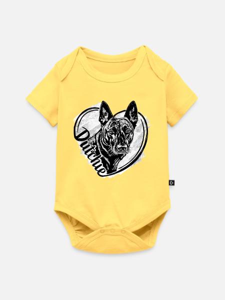 Dutch Shepherd – Dutchie - Baby Premium Kurzarmbody - Pastellgelb