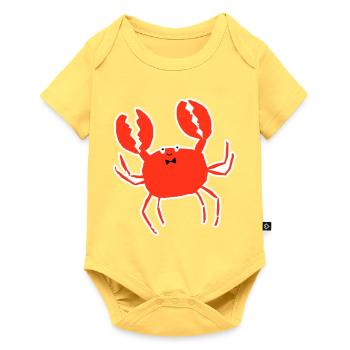 Crabe – Été, plage et mer pour les vacances - Body à manches courtes Premium Bébé - jaune pastel - Devant