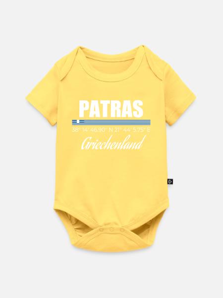 Patras - Baby Premium Kurzarmbody - Pastellgelb