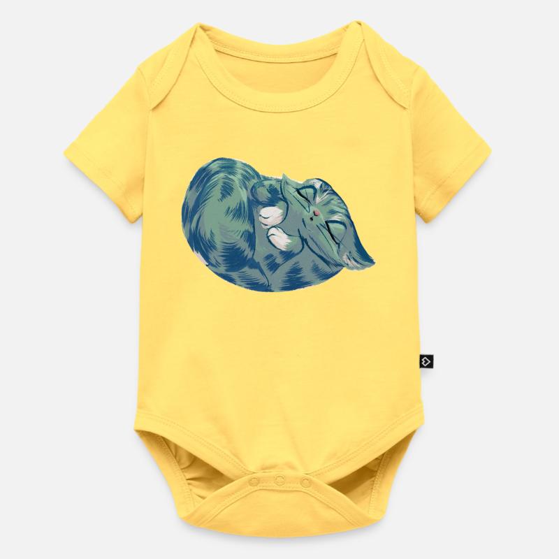 Squishy Azure - Body à manches courtes Premium Bébé - jaune pastel