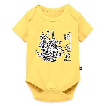 Taekwondo Dragon – Asian martial arts design - Baby Premium short-sleeve bodysuit - sky yellow - Front