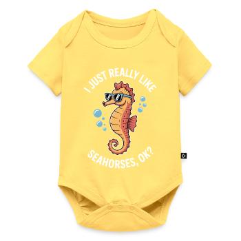 Seahorse Saying Funny Seahorse Gift - Baby Premium short-sleeve bodysuit - sky yellow - Front