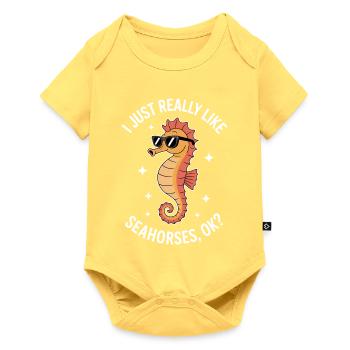 Seahorse Saying Funny Seahorse Gift - Baby Premium short-sleeve bodysuit - sky yellow - Front
