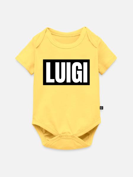 LOUIS - Baby Premium Kurzarmbody - Pastellgelb