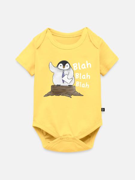 Pinguin-Rede Penguin Speech - Baby Premium Kurzarmbody - Pastellgelb