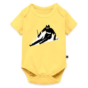Ski - Body à manches courtes Premium Bébé - jaune pastel - Devant
