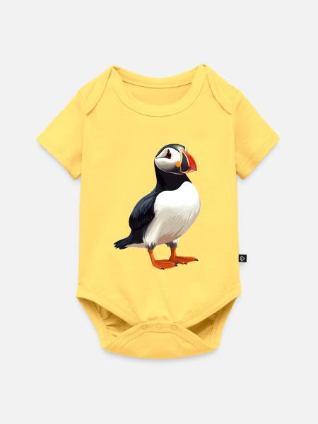 Puffin Papageientaucher - Baby Premium Kurzarmbody - Pastellgelb