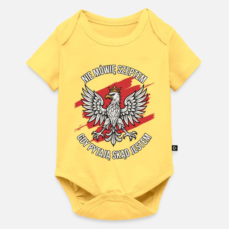 Polish Eagle Pride Statement Design - Baby Premium short-sleeve bodysuit - sky yellow