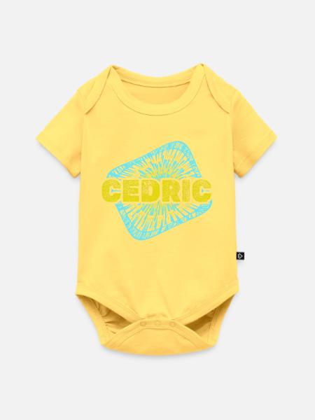 Cedric als Freizeit - Baby Premium Kurzarmbody - Pastellgelb
