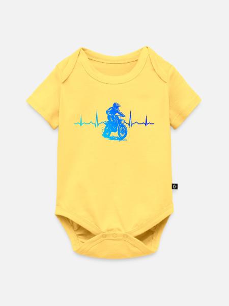 Motocross Fokus pur - Baby Premium Kurzarmbody - Pastellgelb