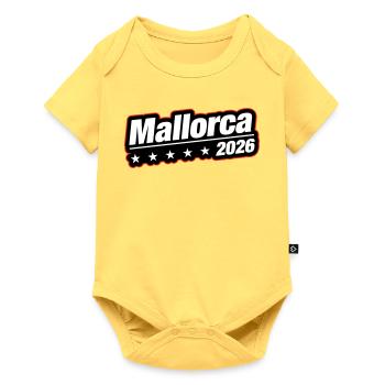 Majorque 2026 - Body à manches courtes Premium Bébé - jaune pastel - Devant