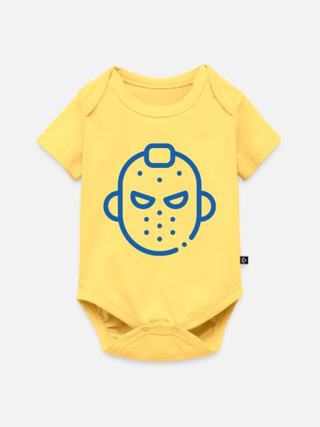 Maskikon Eishockey - Baby Premium Kurzarmbody - Pastellgelb