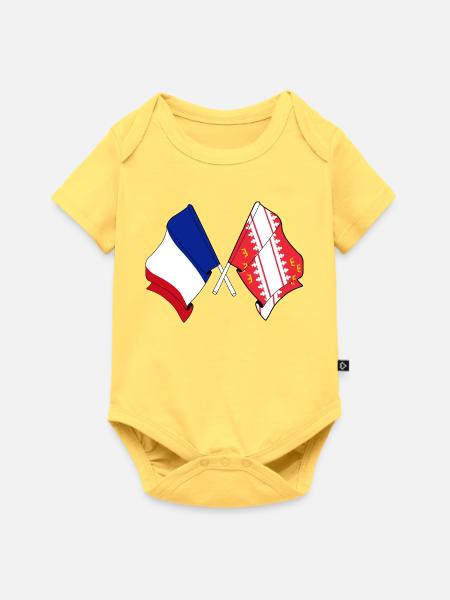 Elsass & Frankreich überquert - Baby Premium Kurzarmbody - Pastellgelb