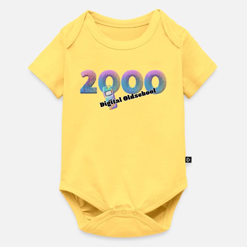 2000 – Mode de vie plus branché et mobile - Body à manches courtes Premium Bébé - jaune pastel
