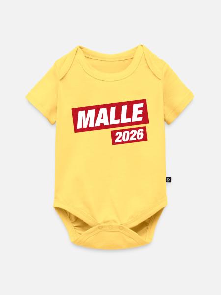 Malle 2026 - Baby Premium Kurzarmbody - Pastellgelb