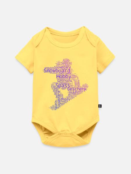Coole Snowboard Inspiration - Baby Premium Kurzarmbody - Pastellgelb