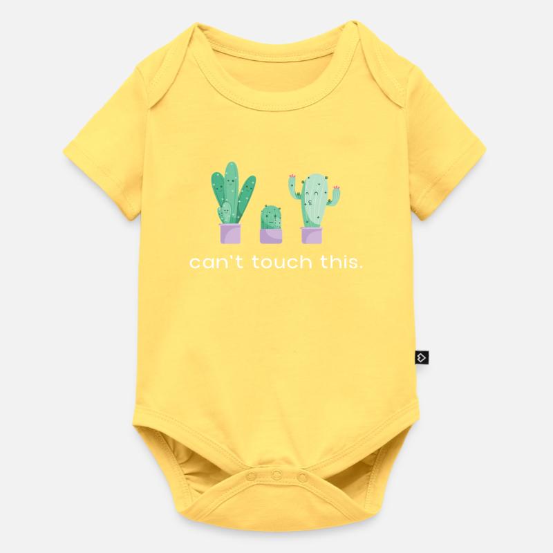 On ne peut pas toucher à ce cactus dansant qui dit - Body à manches courtes Premium Bébé - jaune pastel