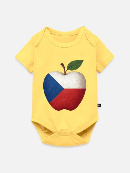 Tschechien - Baby Premium Kurzarmbody - Pastellgelb