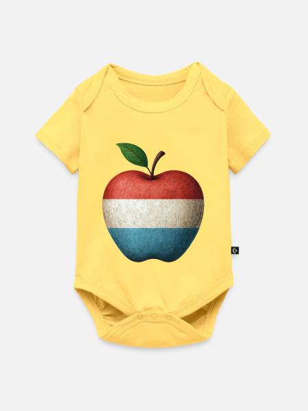 Luxemburg - Baby Premium Kurzarmbody - Pastellgelb