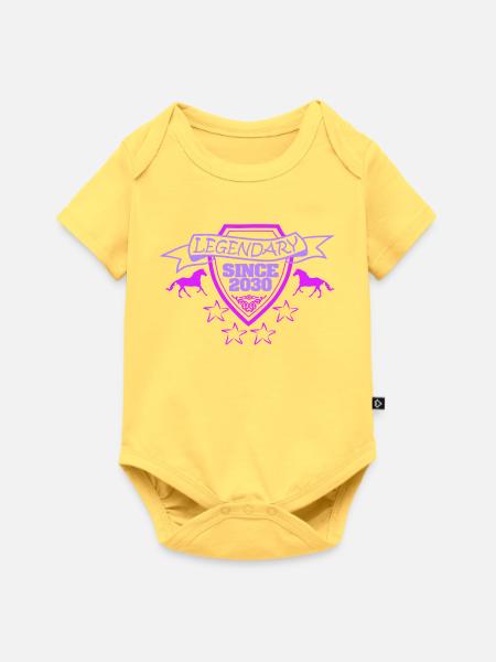 2030 - Baby Premium Kurzarmbody - Pastellgelb