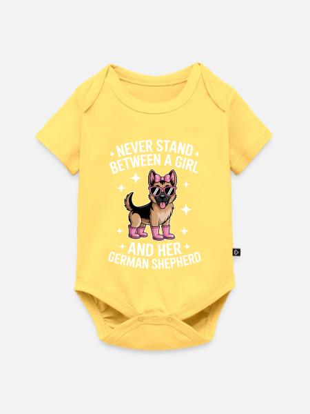 Deutscher Schäferhund Sprüche Schäferhund Geschenk - Baby Premium Kurzarmbody - Pastellgelb