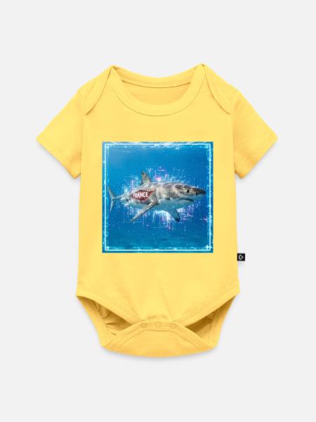 Trance Shark - Baby Premium Kurzarmbody - Pastellgelb