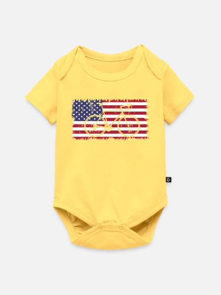 Radsport USA - Baby Premium Kurzarmbody - Pastellgelb