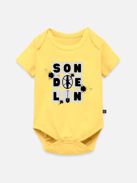 Sondeln Schatzsuche - Baby Premium Kurzarmbody - Pastellgelb