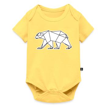 Polar Bear Polygon Polar Bear Icon - Baby Premium short-sleeve bodysuit - sky yellow - Front