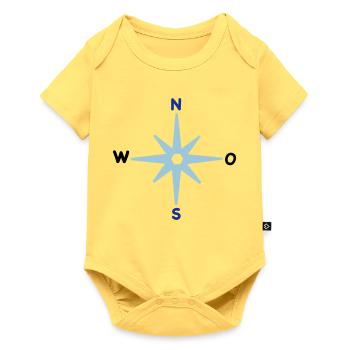 Compass Cardinal Directions Star Compass Maritime - Baby Premium short-sleeve bodysuit - sky yellow - Front