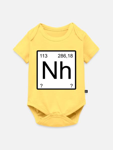 Nihonium Symbol Quadrant - Baby Premium Kurzarmbody - Pastellgelb