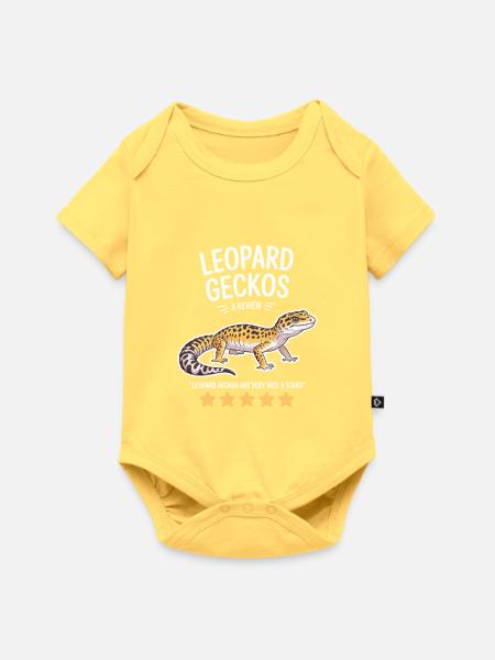 Leopardgecko Bewertungs-Tee - Baby Premium Kurzarmbody - Pastellgelb