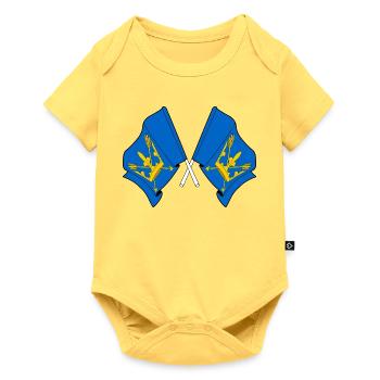 Suffolk Flags Crossed - Baby Premium short-sleeve bodysuit - sky yellow - Front