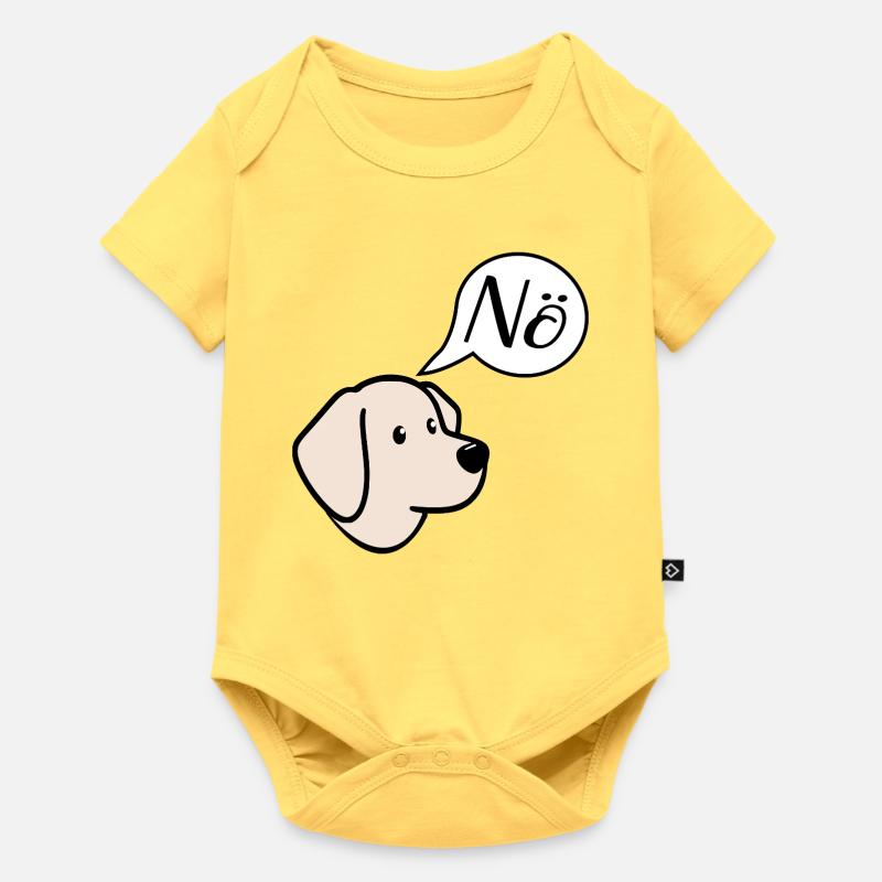 Pas de chiens - Body à manches courtes Premium Bébé - jaune pastel