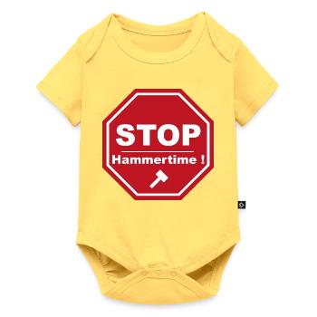 stop hammertime - Body à manches courtes Premium Bébé - jaune pastel - Devant