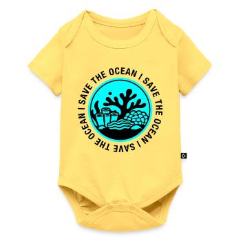 Sauver l’océan - Body à manches courtes Premium Bébé - jaune pastel - Devant