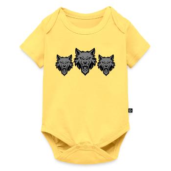 Wolf Team Pack - Baby Premium short-sleeve bodysuit - sky yellow - Front