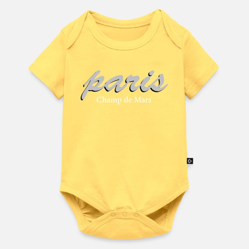 Paris Champ de Mars Vintage Script - Baby Premium short-sleeve bodysuit - sky yellow