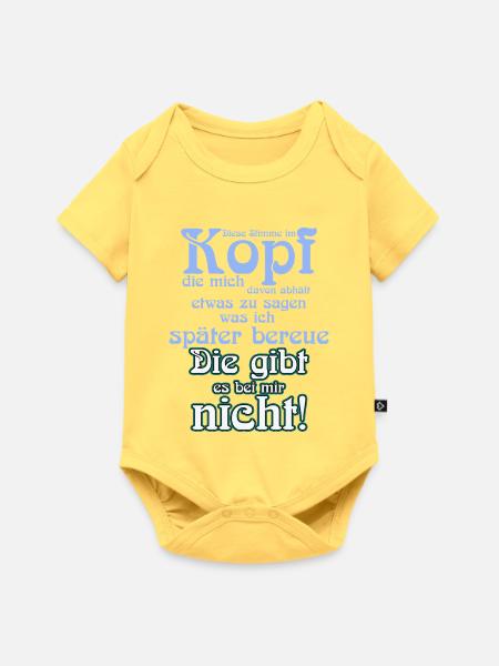 Stimmen im Kopf... - Baby Premium Kurzarmbody - Pastellgelb
