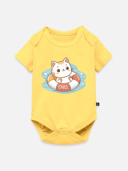Chill Buoy Chat - Baby Premium Kurzarmbody - Pastellgelb