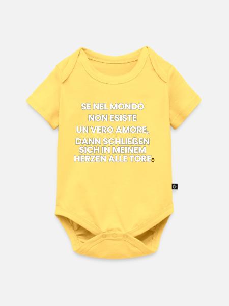 Italienisch-Deutsch-Reim 1 (Ver. A) - Baby Premium Kurzarmbody - Pastellgelb